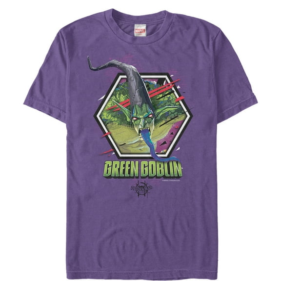 Men's Marvel Spider-Man: Into the Spider-Verse Goblin  Graphic Tee Purple Small