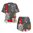thumbnail image 6 of "Wukai Traditional Scandinavian Dwarf Women's Pajama Set - Short-Sleeve Top and Shorts with Elastic Waistband and Pockets for Loungewear, Yoga, and Casual Wear-3X-Large, 6 of 8