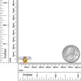 thumbnail image 6 of Gem Stone King 10K White Gold Yellow Citrine and Lab Grown Diamond Engagement Ring for Women | 1.50 Cttw | Round 7MM | Gemstone November Birthstone | Size 6, 6 of 6