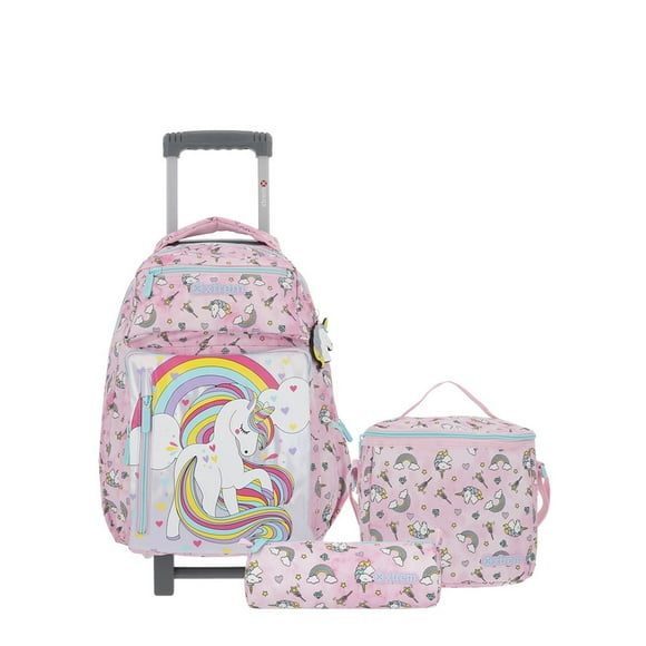 Mochila XTREM NEW RUN PACK 4XT TIE DYE UNICORN 35lts con lonchera térmica y estuche