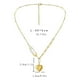 thumbnail image 4 of Fiudx Liquidación de ofertas flash Colgante de perla con broche dorado para hermana, acero de titanio, elegante collar de clavícula con forma de corazón de melocotón SA, 4 of 5