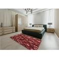 thumbnail image 5 of Ahgly Company Machine Washable Indoor Rectangle Transitional Maroon Red Area Rugs, 5' x 8', 5 of 7