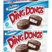 Hostess Chocolate Ding Dongs Snack Cakes, 10 count, 12.70 oz pack of 2