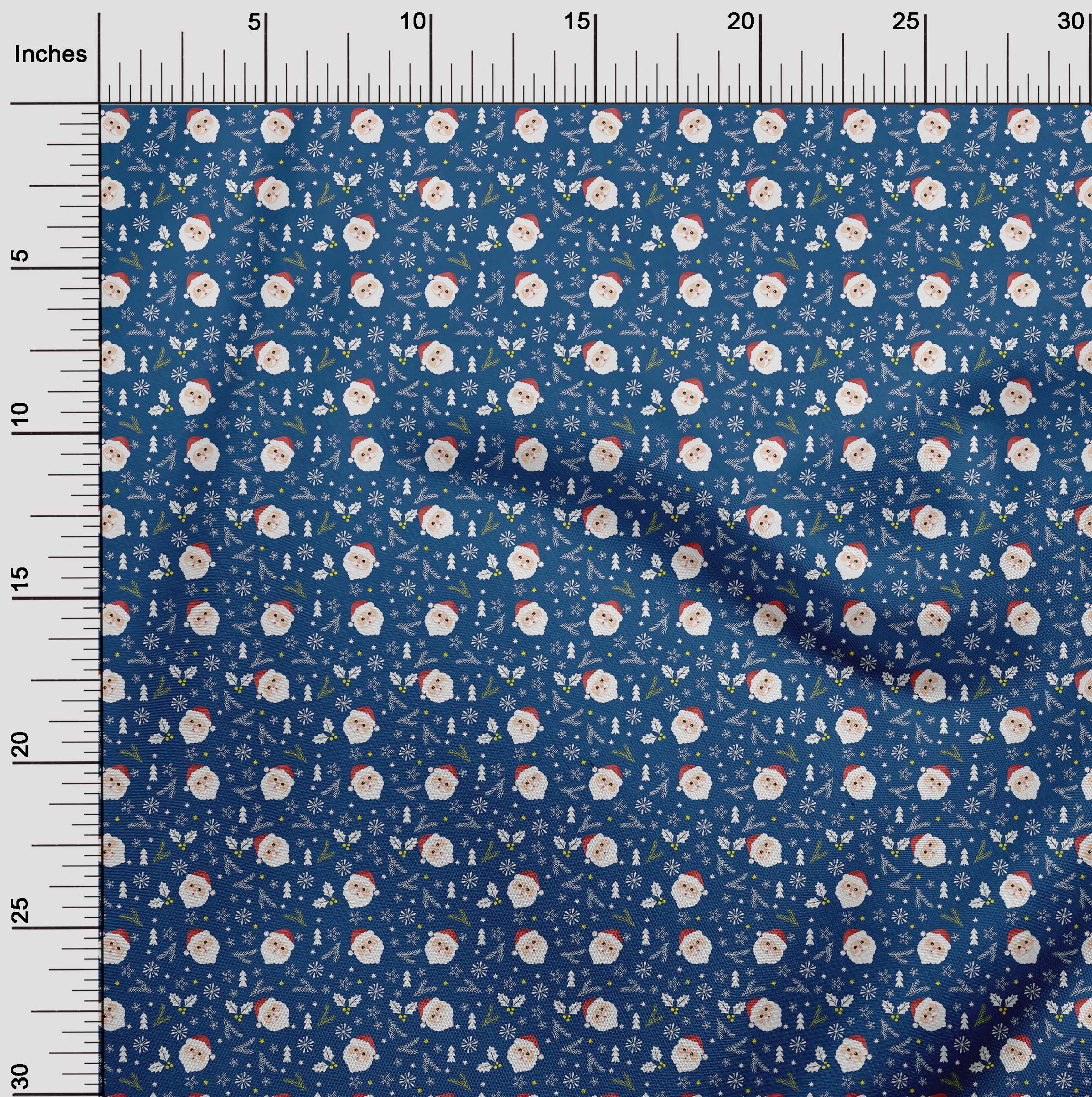 oneOone Cotton Jersey Blue Fabric Christmas Dress Material Fabric Print Fabric By The Yard 58 Inch Wide-AW