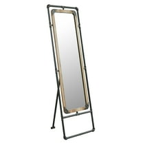 Furniture of America Asher Metal 51-in Standing Mirror, Sand Black