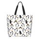 thumbnail image 1 of Balery Cute Penguins Bolsa Tote Estilo Estético con Cremalleras, Bolsa de Hombro, Bolsa de Compras Grande y Plegable, 1 of 8