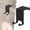 Black, variant on Over the Door Shower Hooks 3 Pack — Stainless Steel Hangers for Frameless Glass Shower Doors, Hanging Towels Robes and Clothes in Bathroom