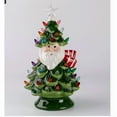 thumbnail image 3 of Red Xmas Ornaments, Resin Christmas Tree Tabletop Decoration With Lights - 11 Inch For Home Office And Holiday Decorations, 3 of 4