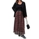 thumbnail image 5 of Falda Larga Plisada con Estampado de Leopardo para Mujer, Estilo Gótico Y2K, Cintura Alta, Volantes y Corte Fluido. Negro XL, 5 of 10