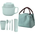 thumbnail image 2 of Set de cuencos para ramen para microondas con tapa | Fibra de paja de trigo | Incluye cuenco grande de 33oz, cuenco pequeño de 16oz, taza, cubiertos, caja de almacenamiento, bolsa térmica | Almuerzo, 2 of 5