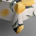 thumbnail image 5 of Yellow Lemon Fruits White Pattern Square Tablecloth,Waterproof Square Table Cover,Wipeable Spillproof Washable Table Cover for Home Kitchen Party Decor 52"x52"(132x132cm), 5 of 6