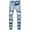 Light Blue, variant on Mens Jeans Slim Fit Straight Tube Hop Pants Street Jeans Pants With Button And Pocket Durable Wear M Black