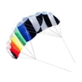 thumbnail image 2 of Cometa de de doble línea 55 pulgadas sin esqueleto con líneas Cometa de parafoil de 2 cuerdas suave para adultos para park kiting beach al, 2 of 8