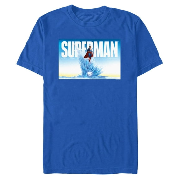 Mens Superman Fortress of Solitude Hero Pose T Shirt