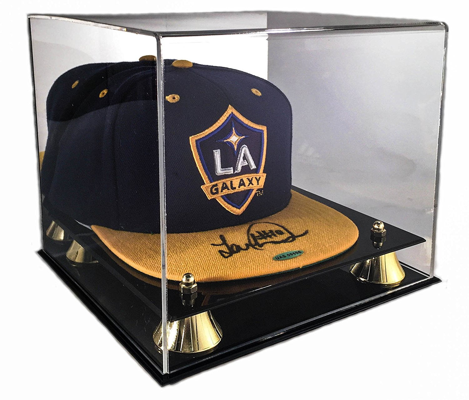 Max Protection Acrylic UV Cap / Hat Display Case Holder with Mirror