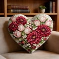 thumbnail image 5 of Heart Shaped Floral Throw Pillow,Romantic Soft Cushion with Elegant Heart Design,Cozy Floral Patterns and Comfortable Fabric,Perfect Home Decor Accent for Couch Bed or Valentine’s Day Gift-C, 5 of 7