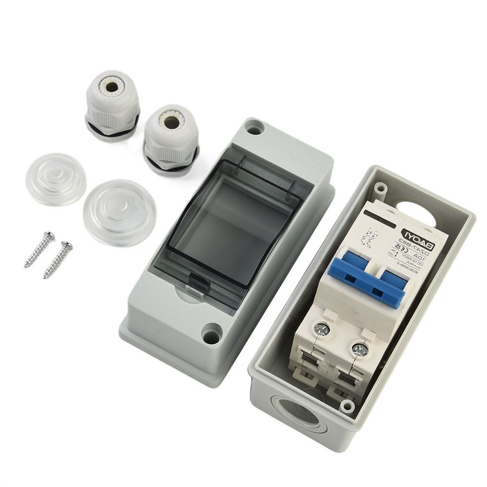Solar photovoltaic cell combiner box DC circuit breaker switch with junction box