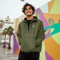 thumbnail image 2 of Dalix Ghost Pullover Jacket Lightweight Windbreaker Outdoor Running Breathable Hiking Travel Mens in Army 3XL XXX-Large, 2 of 5