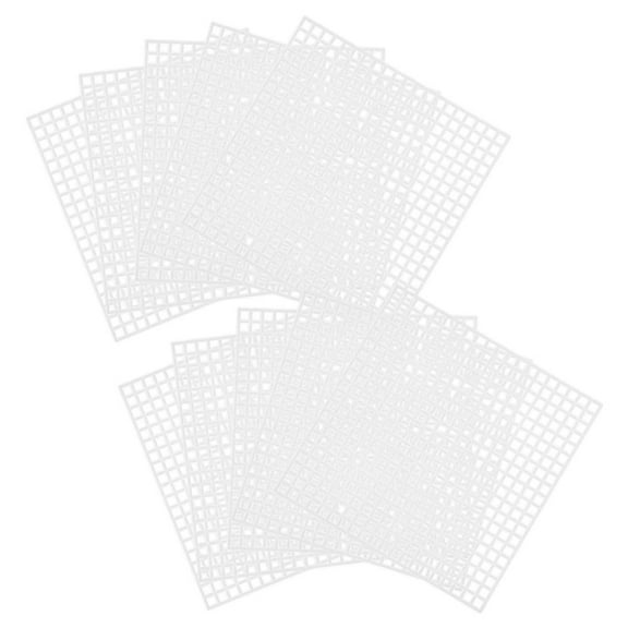 WHAMVOX 10pcs Sewing Mesh Pads Plastic Mesh Sheet Embroidery Grid Sheets Reusable DIY Bag Mesh Sheets