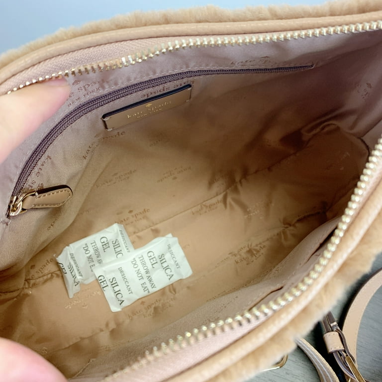 kate spade KI894 Rosie Faux Fur Medium Crossbody IN Light Fawn