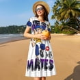 thumbnail image 3 of Lsque Sml Jeffy Print Women's Casual Dress T-Shirt Summer Short Sleeve Scoop Neck Swing Dresses, 3 of 7