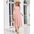 thumbnail image 5 of Zeagoo Summer Casual Dresses for Women Sleeveless Midi Dress Swing Tank Sundress Pleated Tshirt Dress with Pockets, 5 of 6