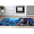 thumbnail image 2 of Anime Rug, Japanese Rug, Anime Gift, Modern Rug, Luxury Rug, Personalized Gift, Salon Rug, Gift Rug, Hallway Rug, Non Slip Rug, Blue Rug, 3.3'x9.2' - 100x280 cm, 2 of 4