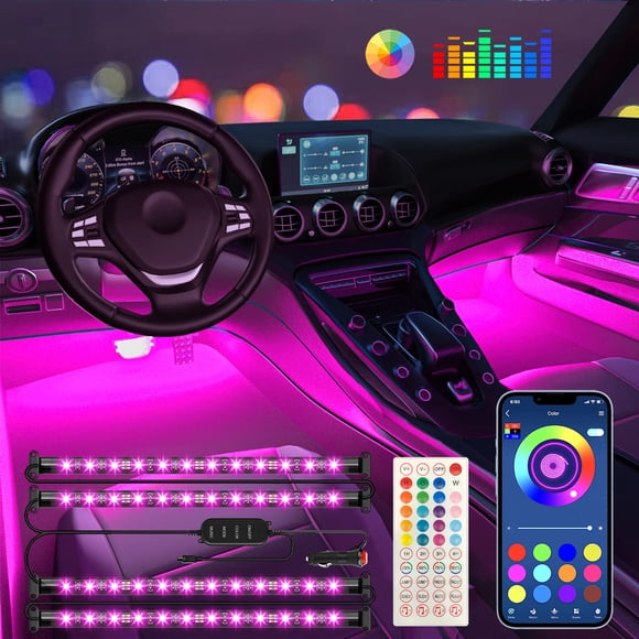Luz interior de coche Keepsmile LED Strip APP Control
