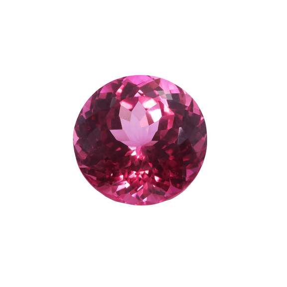 Natural Pink Sapphire Round Cut 17.25 Ct CERTIFIED Loose Gemstone For Jewelry Making