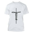 thumbnail image 3 of APEXFWDT Men's Faith Cross Graphic Tee Shirt Short Sleeve Crewneck Cross Believe Printed T Shirts Casual Fashion Tops Streetwear, 3 of 4