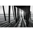 thumbnail image 2 of Deiter, Lori 32x23 Gold Ornate Wood Framed with Double Matting Museum Art Print Titled - Sunrise at the Pier I, 2 of 4