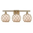 thumbnail image 1 of Innovations 516-3W-BB-G121-8RB-LED Farmhouse Rope 3 Light Bath Vanity Light part of the Ballston Collection, Brushed Brass, 1 of 1