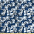 thumbnail image 1 of Abstract Sofa Upholstery Fabric by the Yard, Contemporary Monochrome Style Pattern with Geometric Inspirations, Decorative Fabric for DIY and Home Accents, Dark Blue and Eggshell by Ambesonne, 1 of 4