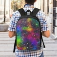 thumbnail image 5 of Disketp Bright Universe School Backpack, Lightweight Basic Middle School Bookbags 17 Inch Casual Daypack for Student College, Travel or Outdoor, 5 of 6