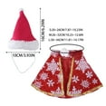 thumbnail image 2 of Festive Holiday Pet Set Featuring Elegant Cape And Matching Hat For Your Small Medium Large Dogs And Cats, 2 of 5