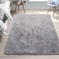 thumbnail image 4 of Arogan Modern Soft Fluffy Carpet for Living Room, Bedroom and Children's Room, Grey, 5'x8 '., 4 of 7