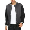 thumbnail image 7 of Men's  Varsity Jacket Causal Slim Fit Cotton Baseball Bomber Jackets, 7 of 7