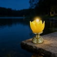 thumbnail image 4 of Sokhug Flameless LED Lotus Candle Night Light for Home Holiday Decor, 5.51x2.95 Inches, Yellow, 4 of 6