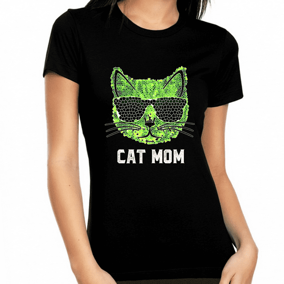 Cat Mom Shirt - Funky Cat Shirt - Cat Shirts for Women Cat Mom Gifts for Women Cat Lover Shirts