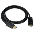 thumbnail image 3 of DP DisplayPort to HDMI Cable 6ft, IXEVER 4K Display Port to HDMI Adapter Male to Male 6 Feet Cable Cord Converter for PCs to HDTV, Monitor, Projector, 3 of 8