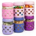 thumbnail image 3 of Mrsdry 16 oz Glass Mason Jars with Silicone Sleeves, Airtight BPA-Free Overnight Oats Containers with Lids, Dishwasher Safe Leak-Proof Meal Prep Jars for Chia Pudding, Yogurt, Snacks, 3 of 13