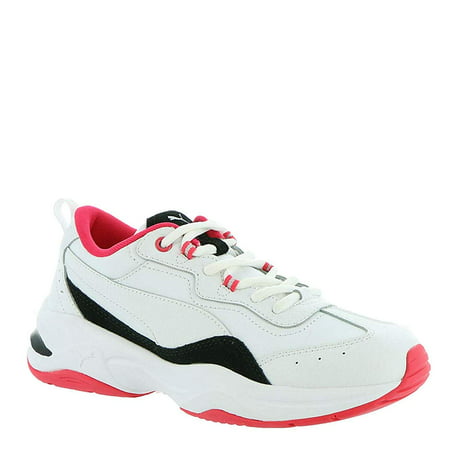 PUMA Women's Cilia Sneaker, White Black-red Rose Silver, 6 M US