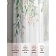 thumbnail image 6 of Green Botanical Sheer Curtains 54 Inch Length 2 Panels Set for Living Room/Bedroom, Pink Spring Floral Eucalyptus Leaves Curtain Sheers Drapes Rod Pocket Curtains Window Treatment Set 52''x54''x2, 6 of 7