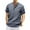 Blue, variant on Dvprdro Summer Men's Tops Solid Casual Short Sleeve Shirts Button V Neck Athletic Tunic Blouse Tops Army Green S