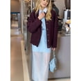 thumbnail image 5 of Women'S Sheer High Waist Skirt Fashion Chic Casual Office Midi Pencil Skirt Elegant See Through Blue L, 5 of 9