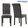 thumbnail image 7 of Parsons Fabric Upholstered Tufted Dining Chair, Gray, Set of 2, 7 of 7