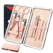Pedicure Kit, Nail Clippers, Professional Grooming Kit, Nail Tools for Men and Women (12 In 1 Tyrant Gold)