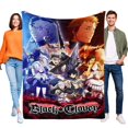 thumbnail image 1 of Black Clover anti-pilling, suave, ligera, esponjosa y acogedora de lujo para hogar y cocina – Perfecta para niños y adultos,130X150cm, 1 of 6