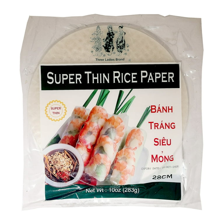 Three Ladies Spring Roll Rice Paper Wrappers - Rosehive Superfoods Box