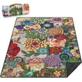 thumbnail image 2 of Picnic Blankets Waterproof Foldable Picnic Beach Blanket Waterproof Sandproof Portable Travel Flowers Picnic Blanket for Outdoor Spring and Summer Camping,Beaches,Parks 80"X 60", 2 of 6